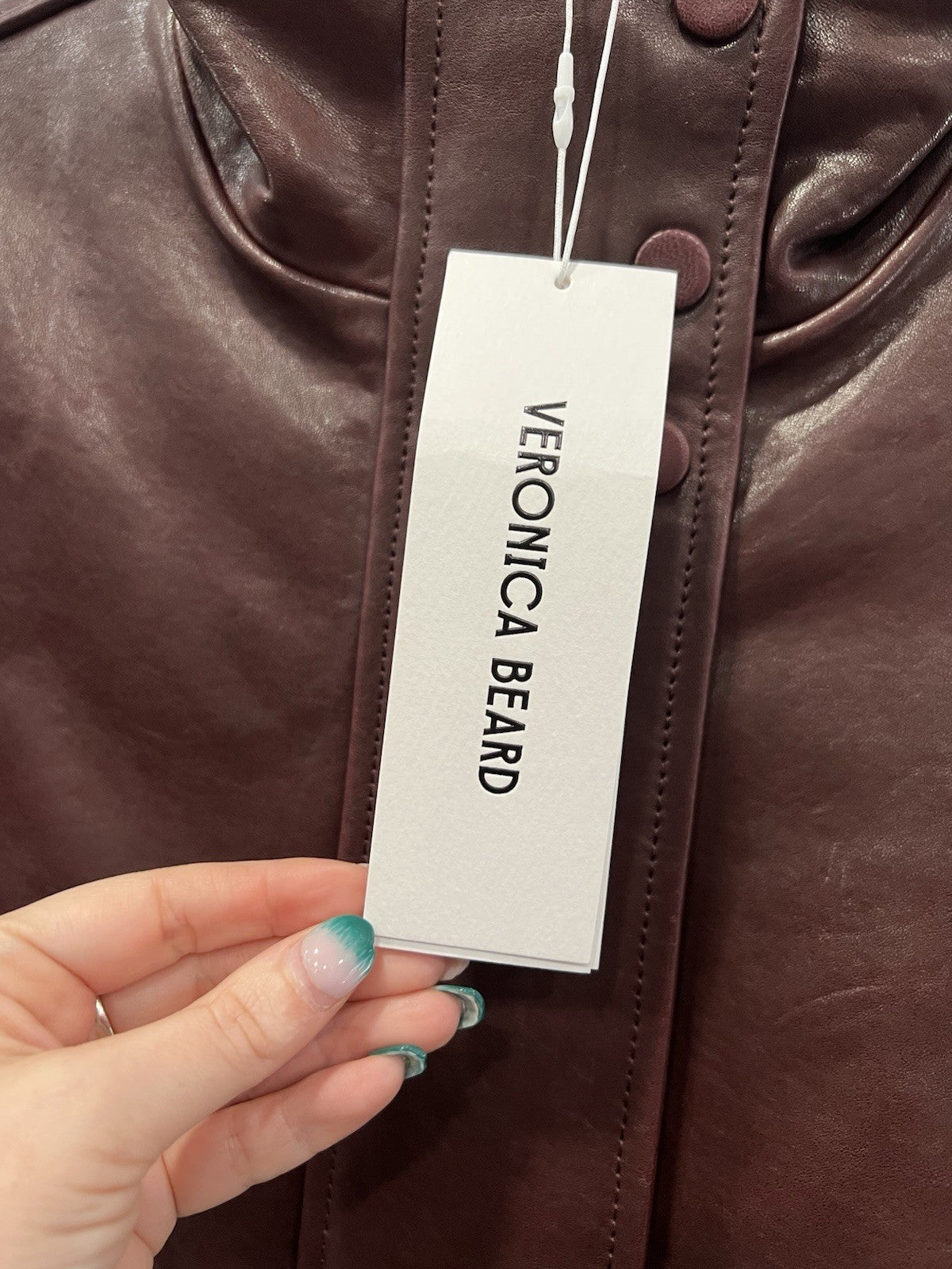 Veronica Beard Bateman Leather Jacket NWT Retail $1898 Size S