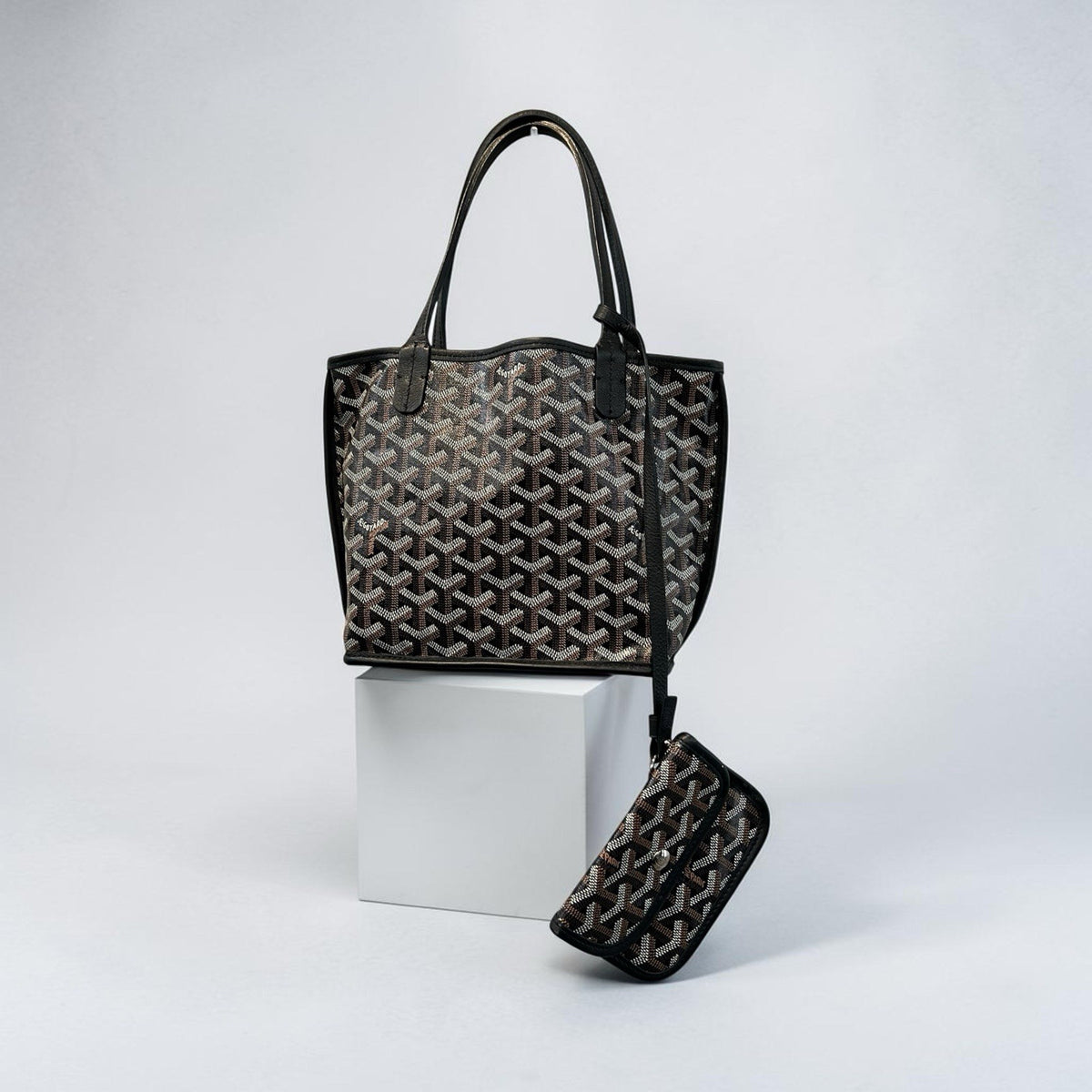 Goyard Anjou Pm Reversible Tote Bag Goyardine Certificate Of Authenticity