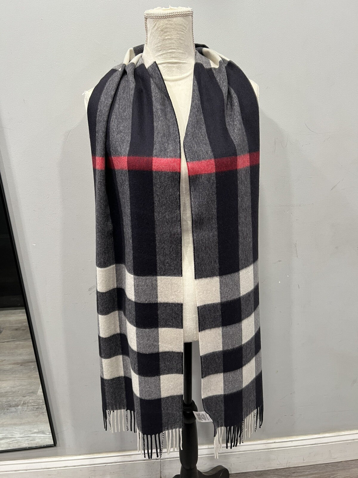 Burberry Cashmere Check Scarf Scarf