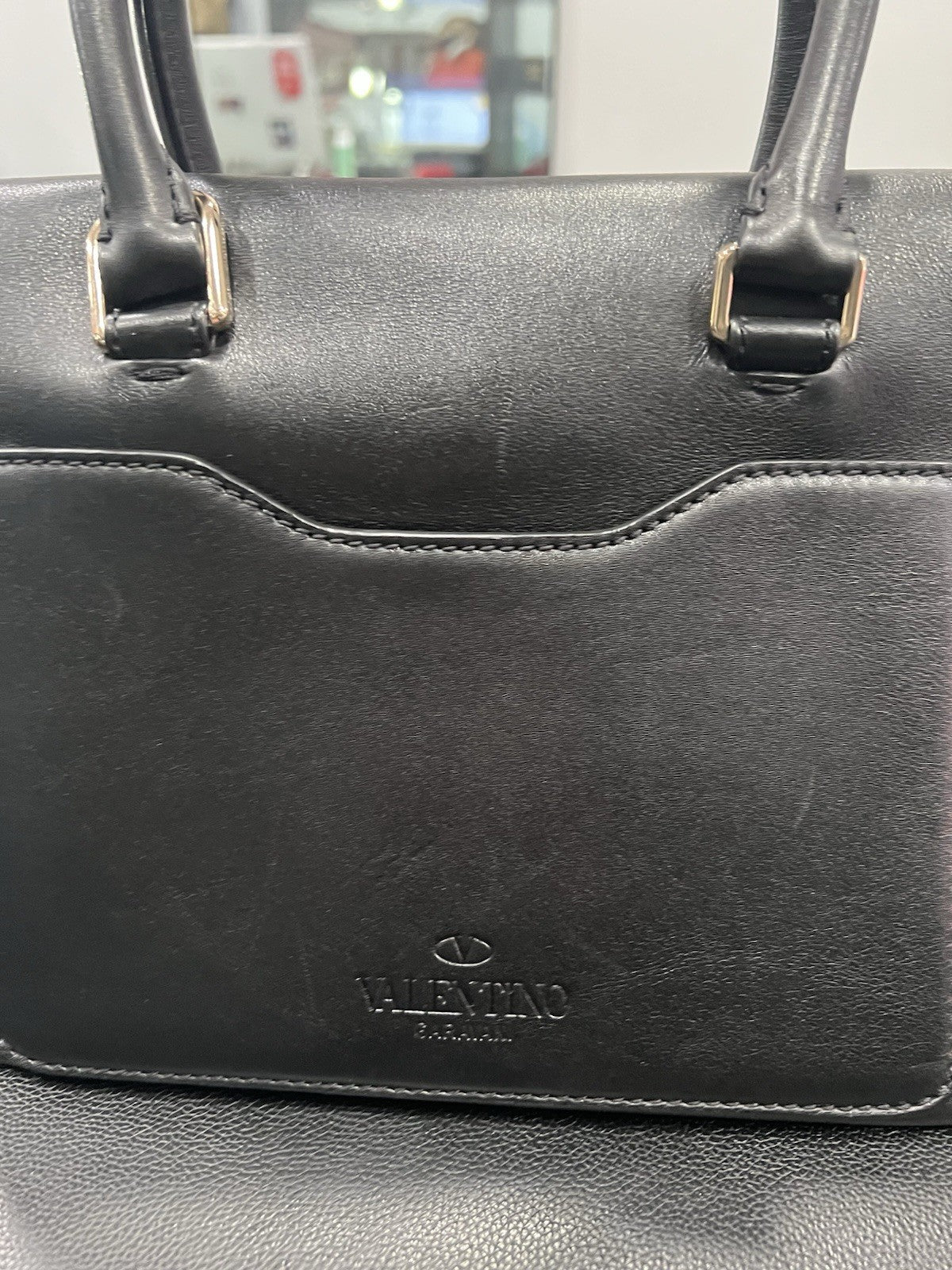 Valentino Garavani Demilune Flap Rockstud Leather Satchel Retail $2745