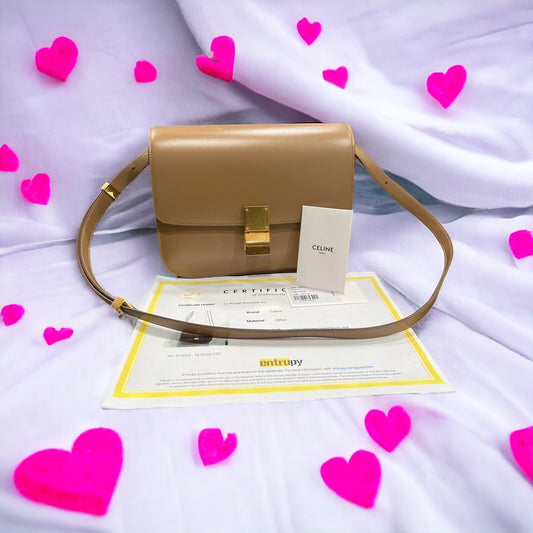 Celine Medium Classic Box Bag W/Certificate & Tags