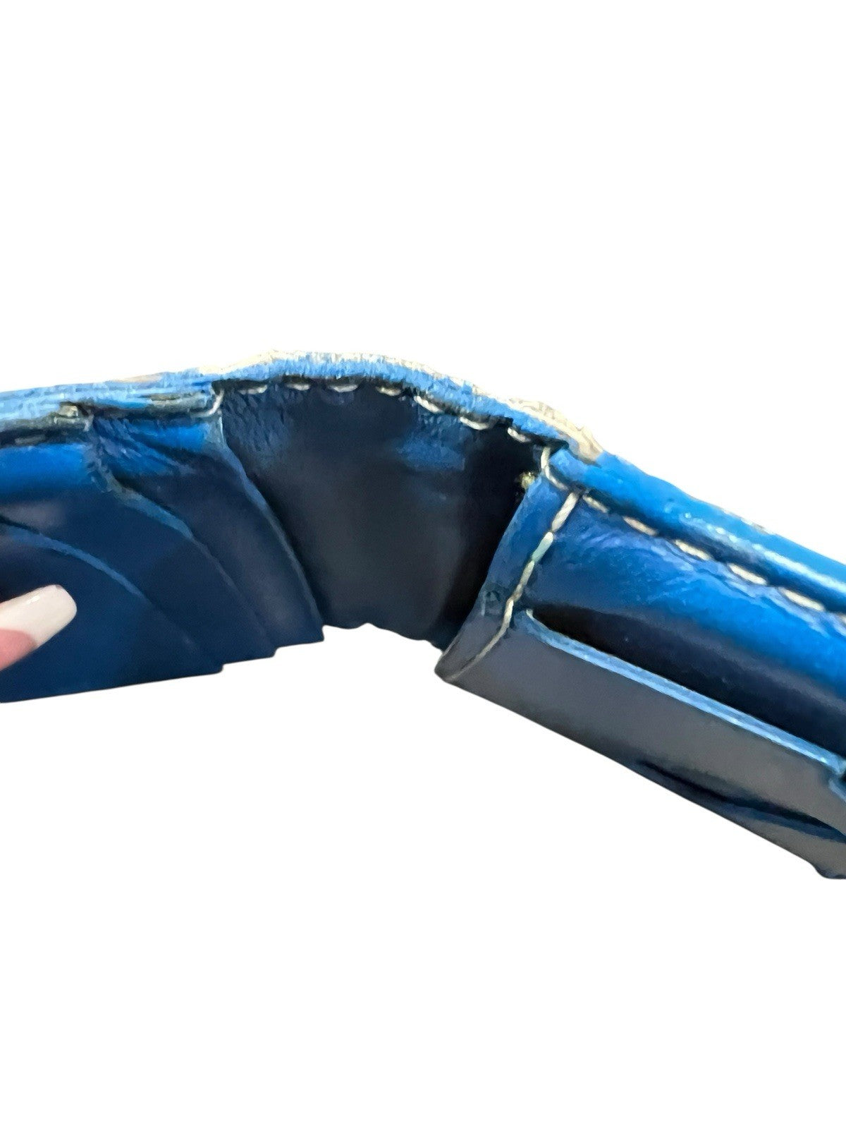 Goyard Saint Marc Sky Blue Card Wallet Box Duster Authenticity Retail $1100