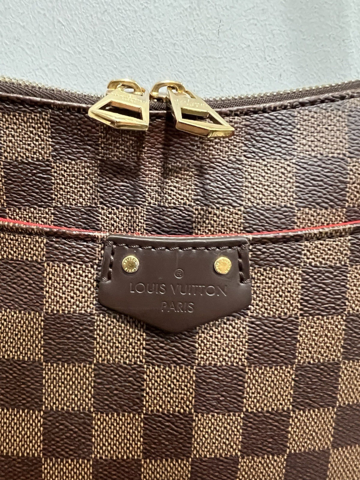 Louis Vuitton Damier Ebene South Bank Besace Crossbody Bag W/ Authenticity