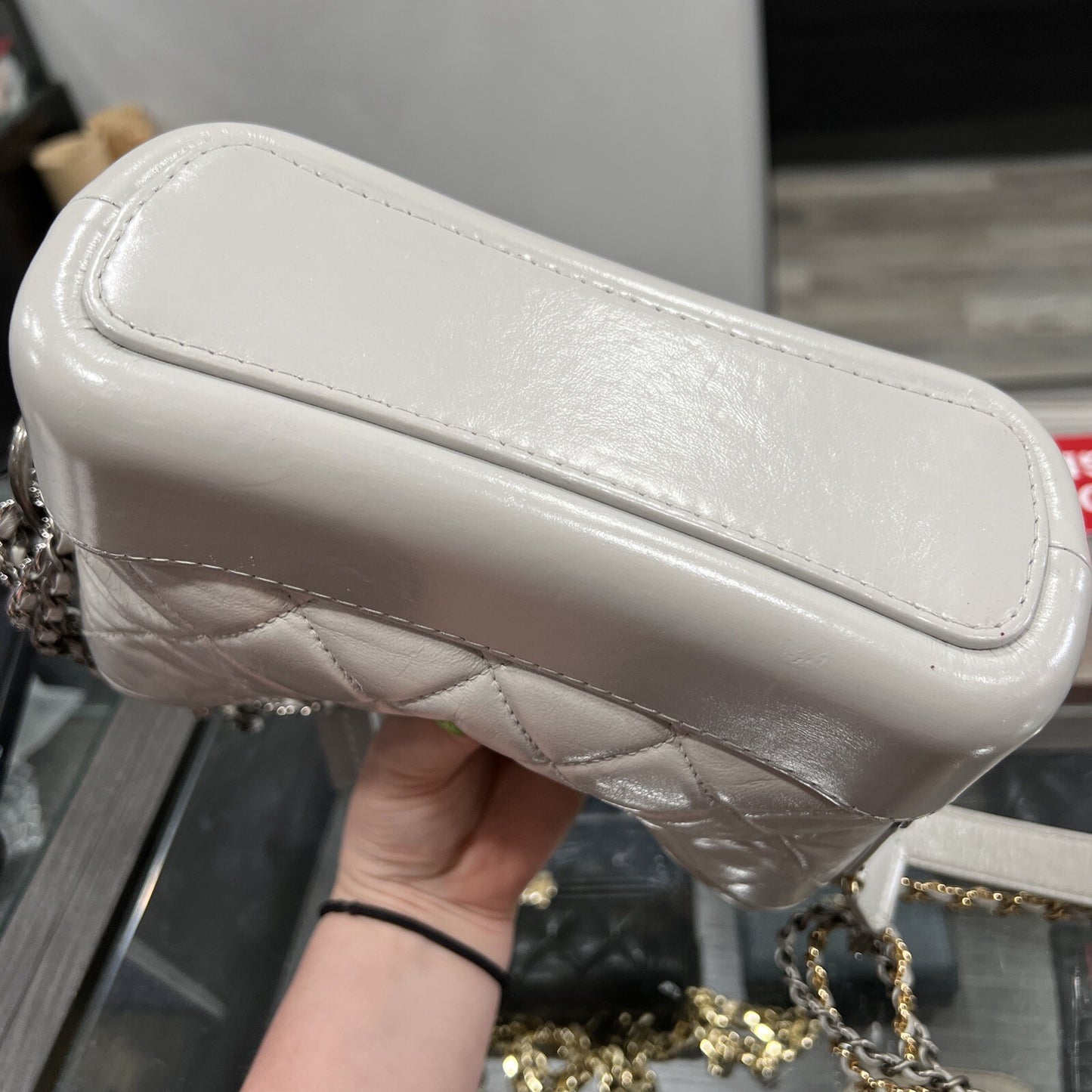 Chanel Gabrielle Small Taupe Multi Chain Bag W/Certificate Of Authenticity