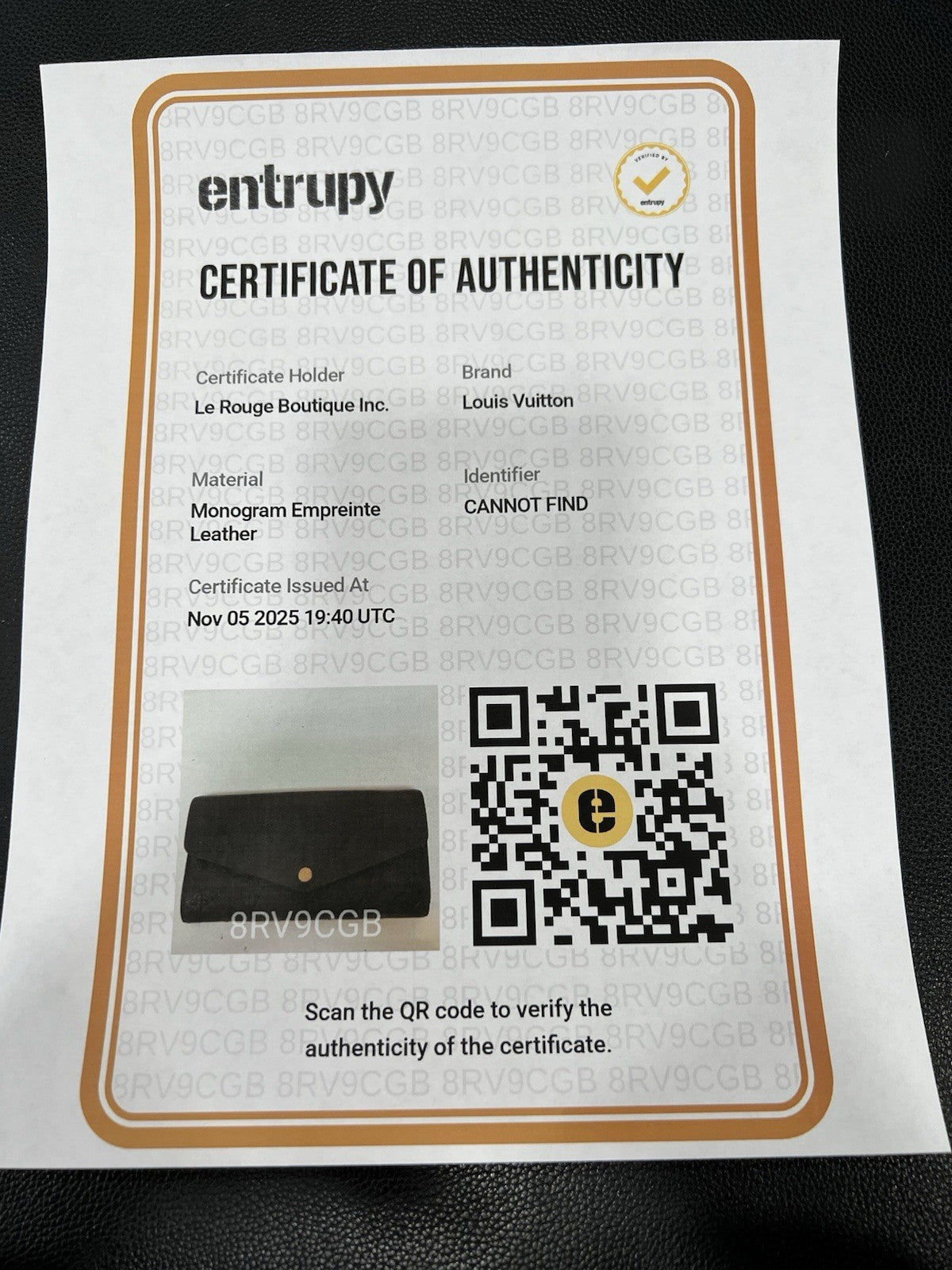 Louis Vuitton Empreinte Noir Sarah Wallet With Authenticity Retail $1030