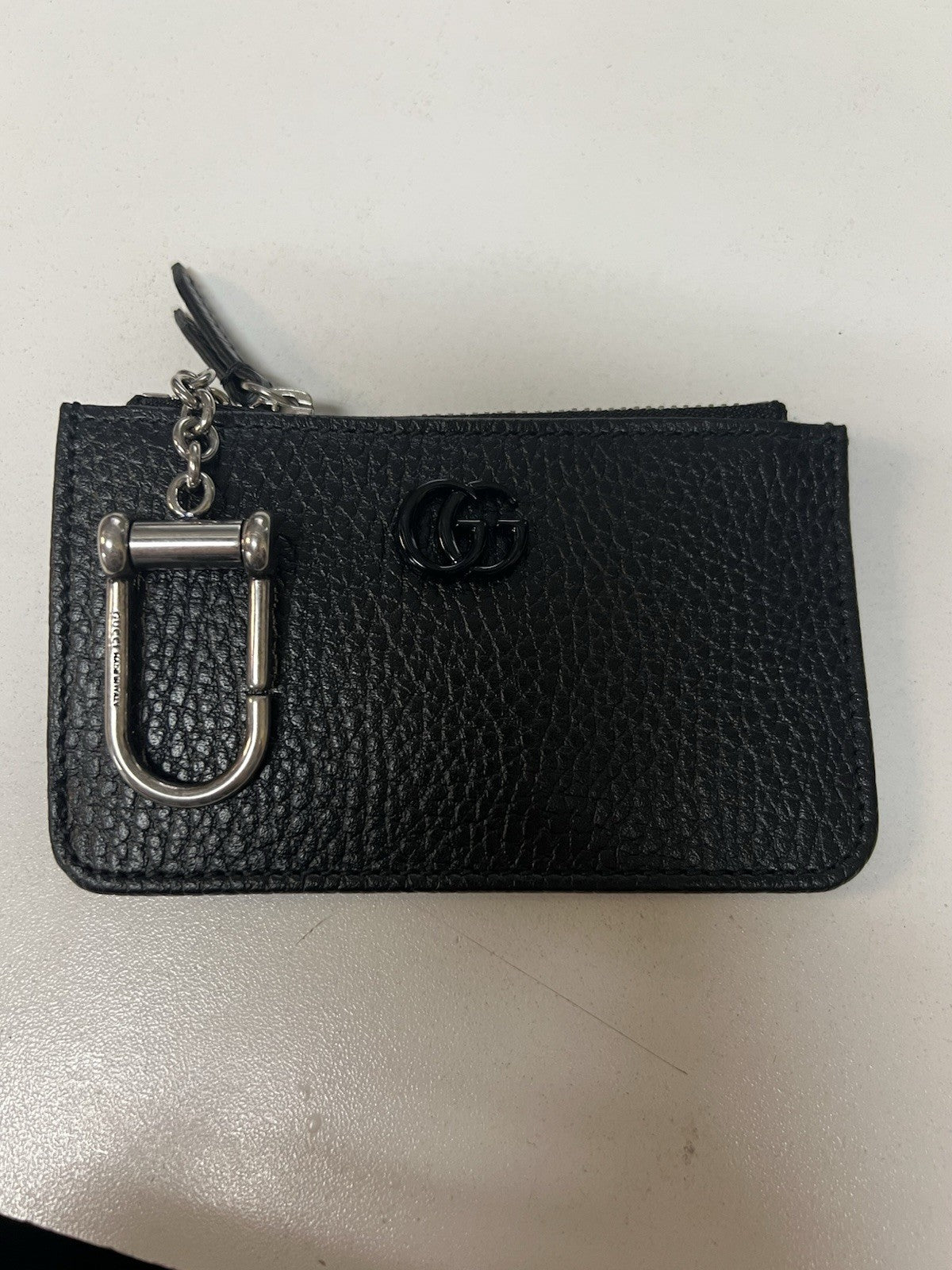 Gucci Marmont Leather Zipper Card Case Keychain