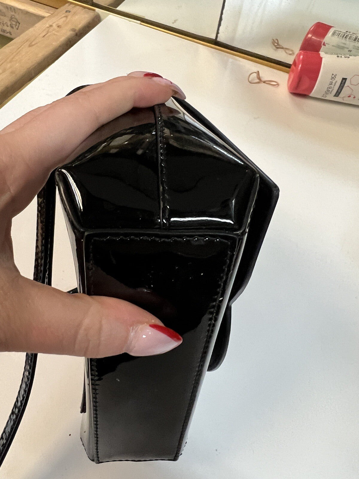 Dolce & Gabbana Mini Nero/Blk Patent Top Handle Bag