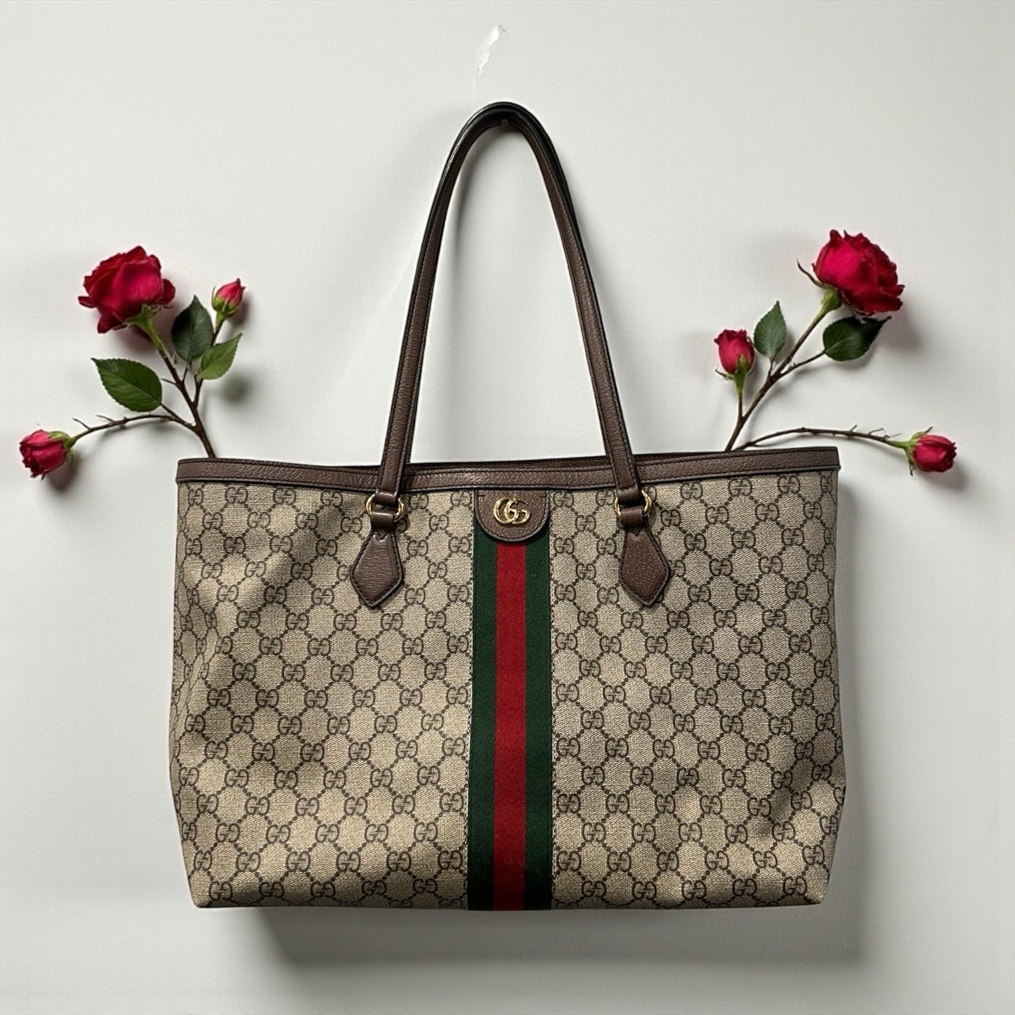 Gucci Ophidia Medium Tote Bag With Authenticty Retail $1820
