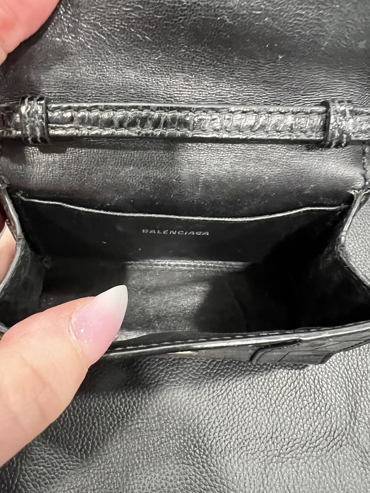 Balenciaga Mini Croc Embossed Crossbody Bag AUTHENTIC