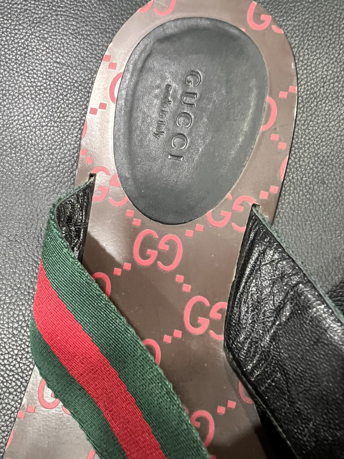 Gucci Kika Interlocking G Web Sandal Size 40/US 10 W/Duster