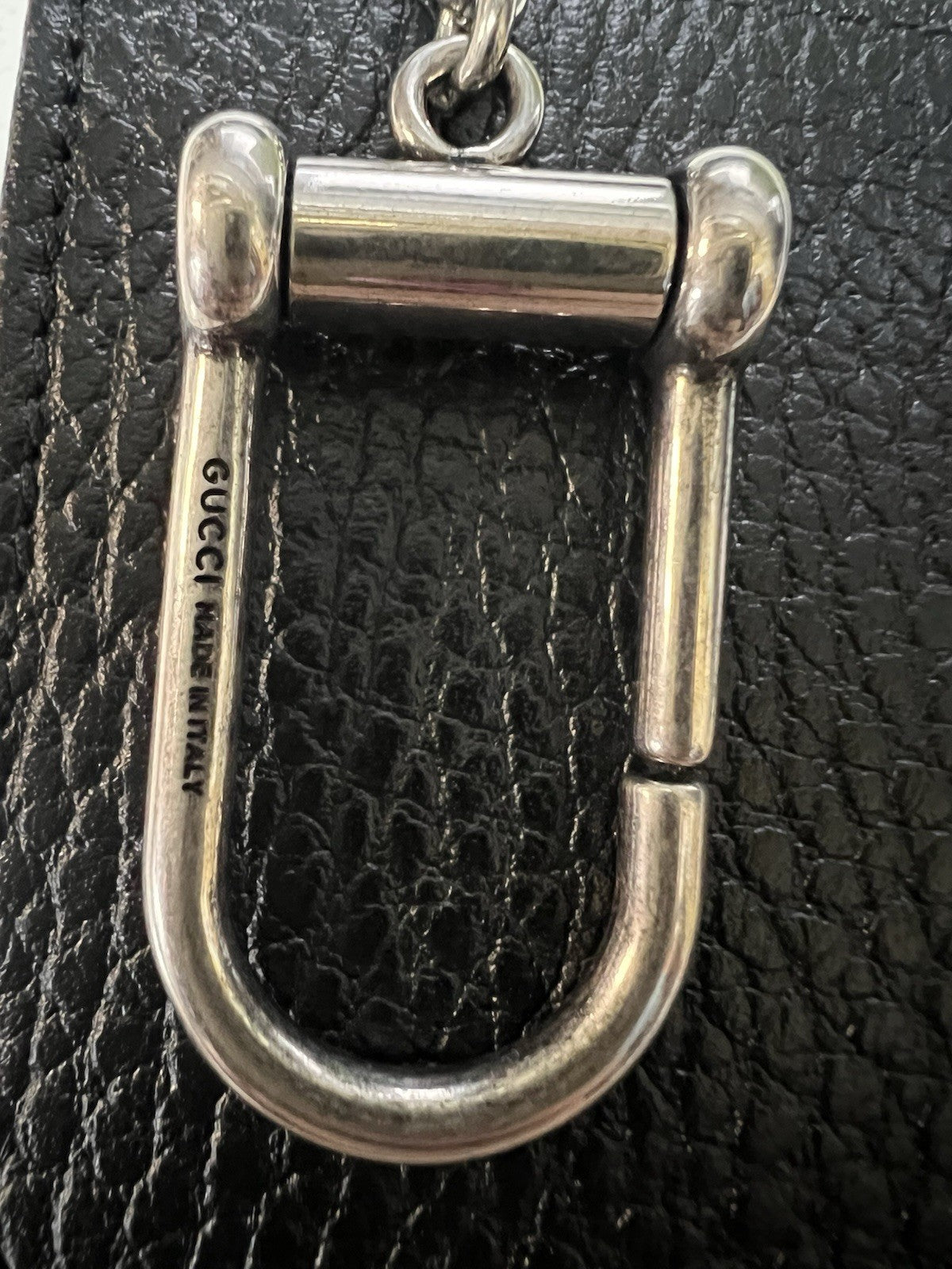 Gucci Marmont Leather Zipper Card Case Keychain