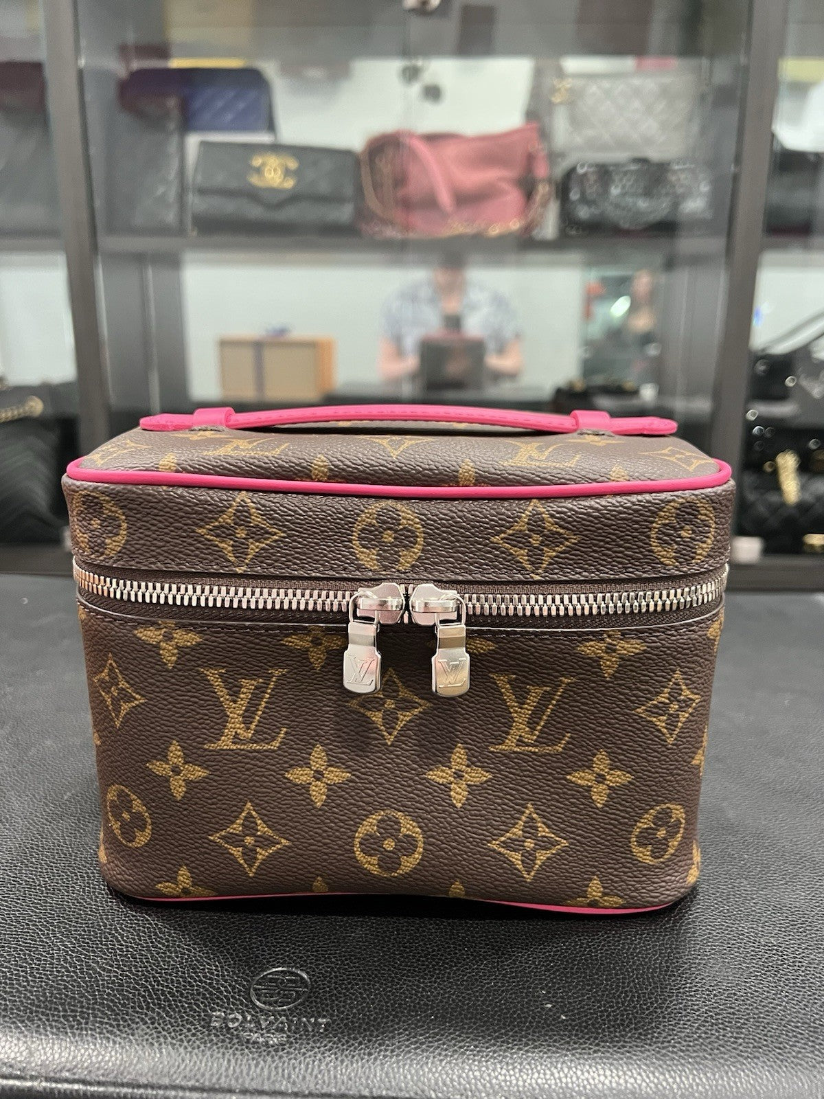 Louis Vuitton BB Nice Monogram & Pink Bag With Box Duster & Certificate