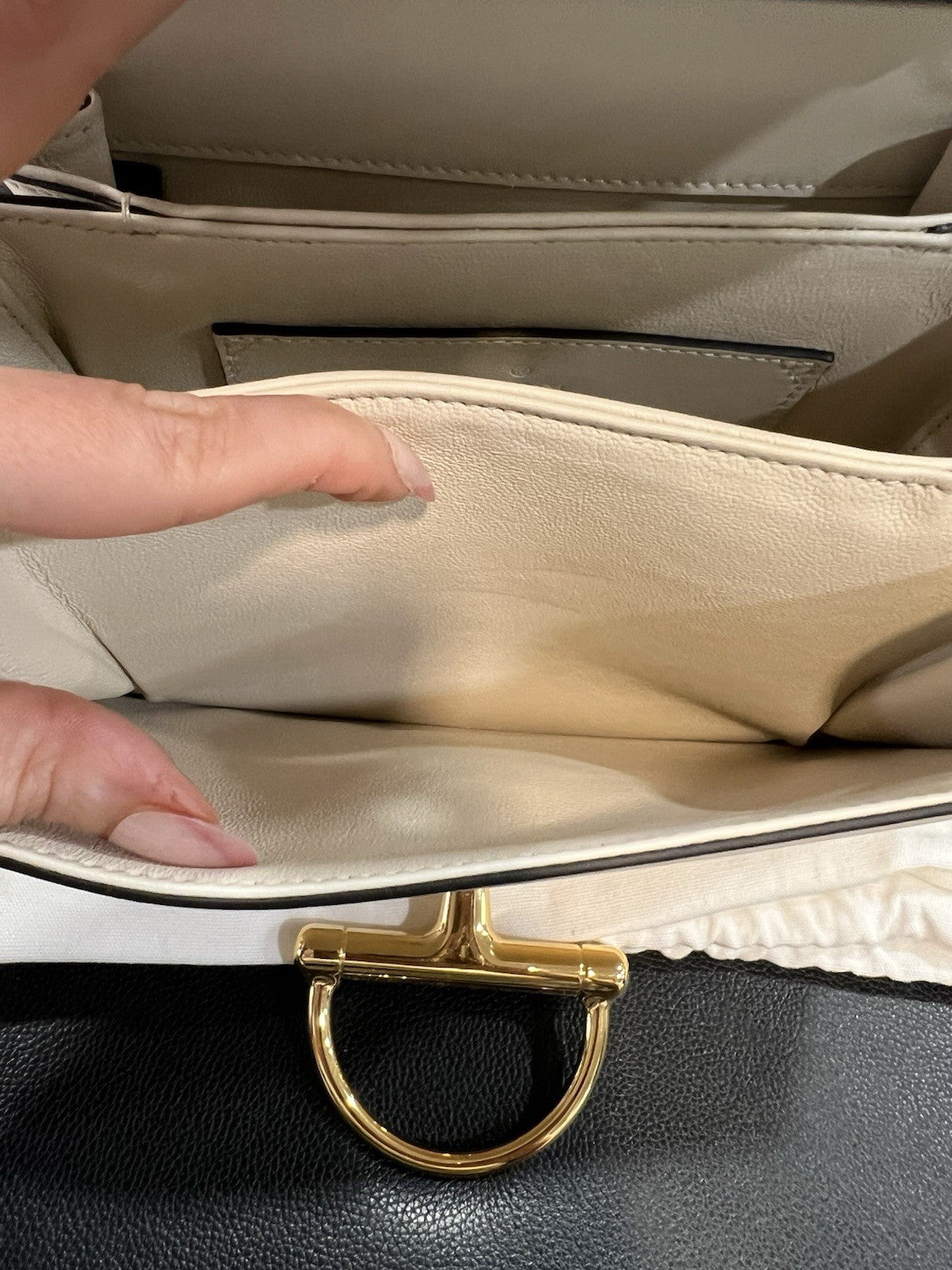 Gucci Siena Ivory Horsebit Top Handle Bag NWOB Retail $3000