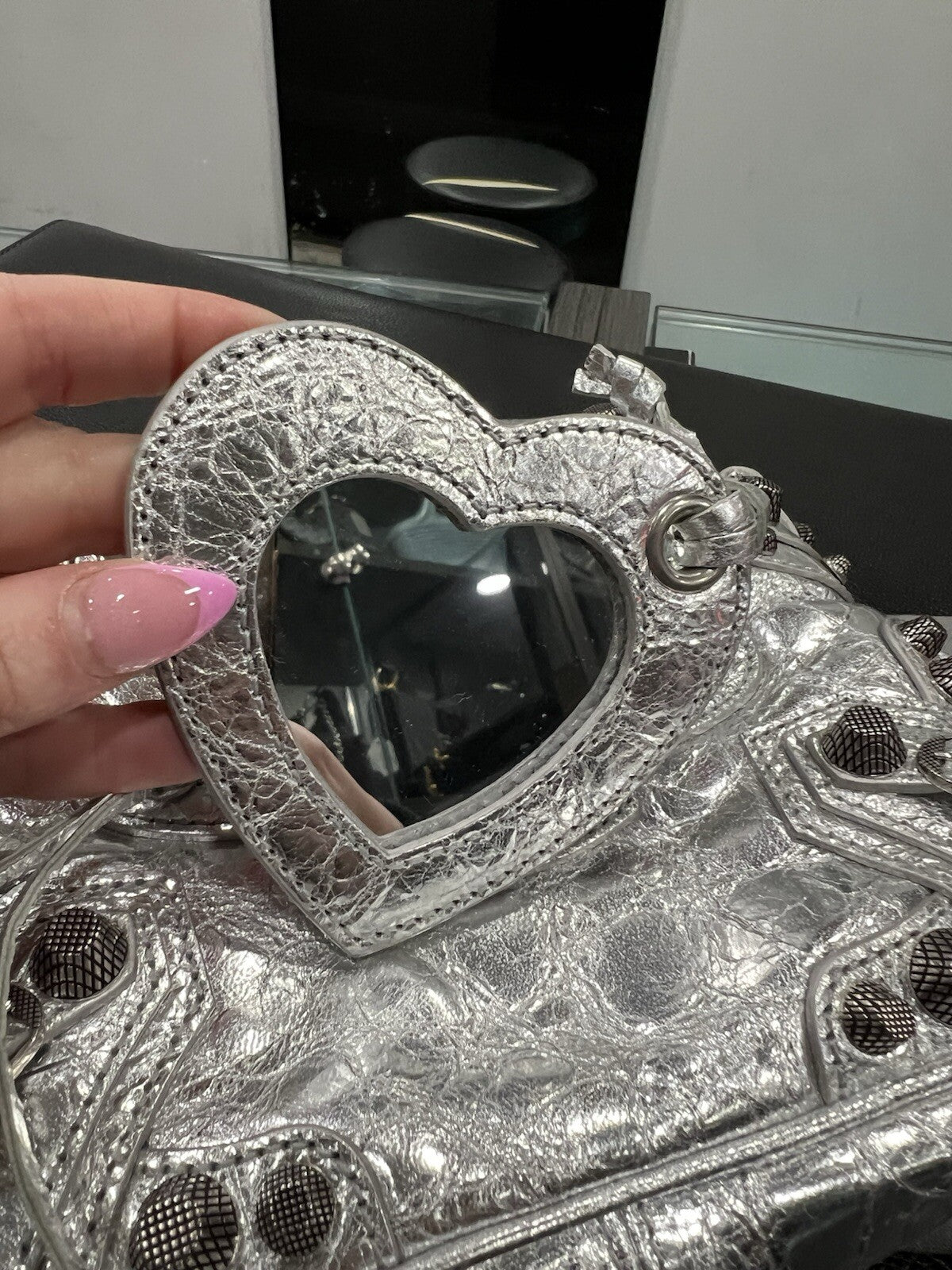 Balenciaga Neo Cagole Mini Metallized Tote Bag