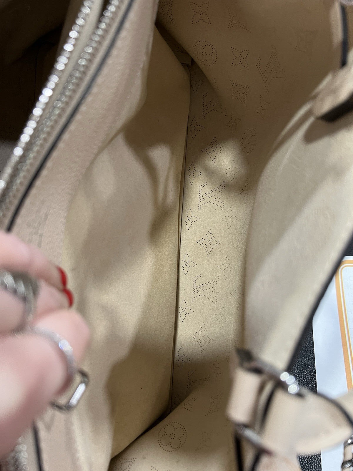 Louis Vuitton Mahina Leather Bella Tote With Authenticity Retail $5300