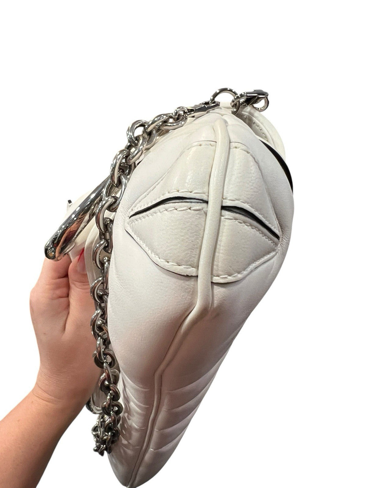 Gucci Nappa Vertical Matelasse Medium Maxi Horsebit Chain Shoulder Bag