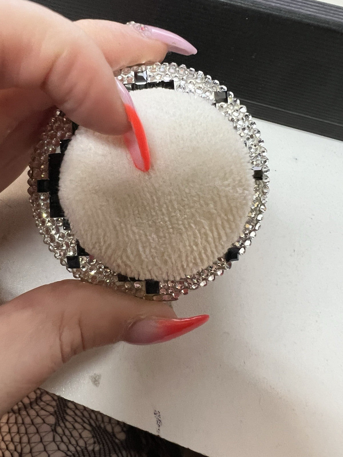 Judith Leiber Pave Crystal Art Deco Powder Compact (NWOB)