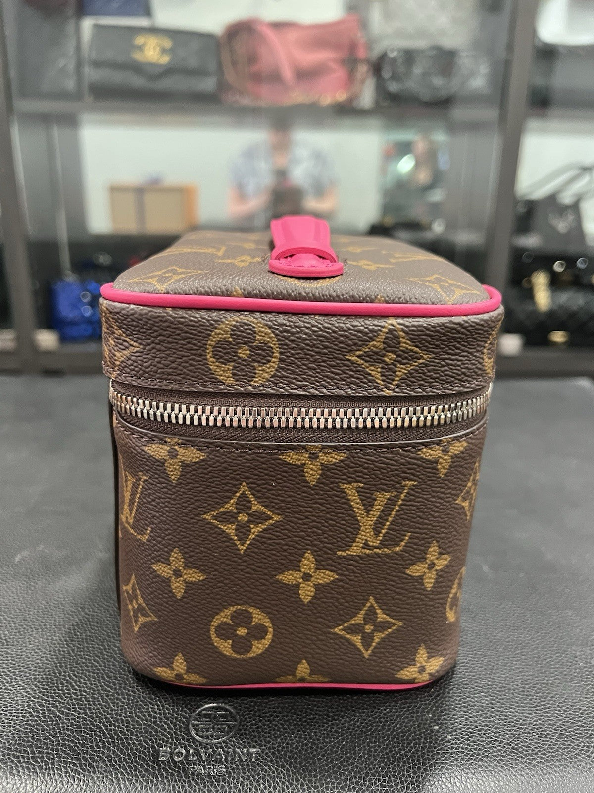 Louis Vuitton BB Nice Monogram & Pink Bag With Box Duster & Certificate