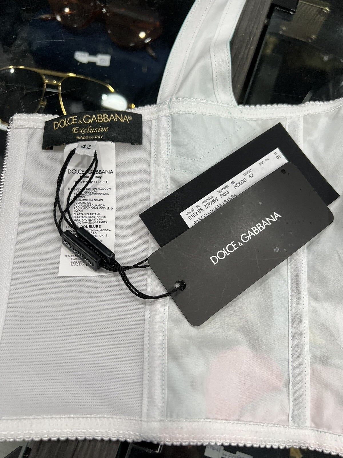 Dolce & Gabbana Floral Crop Corset Bustier NWT Size 42/US6 Retail $1195