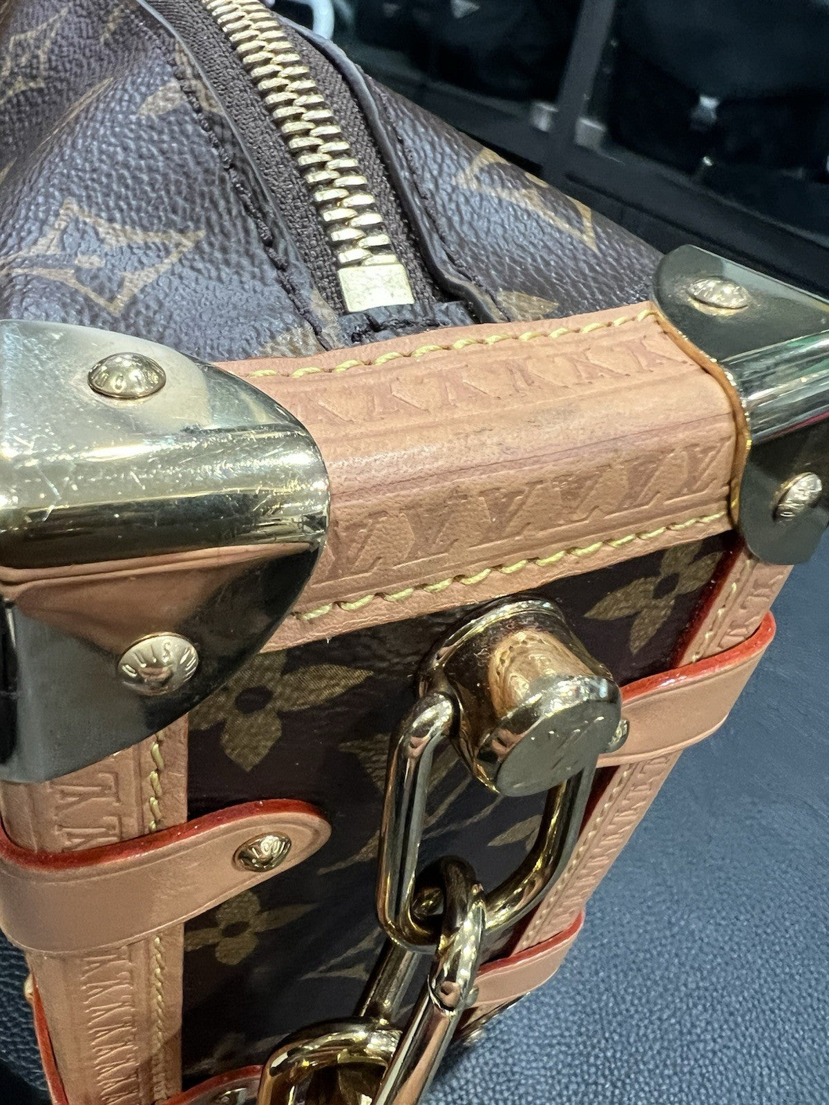 Louis Vuitton Side Trunk Bag MM With Duster Tag & Authenticity