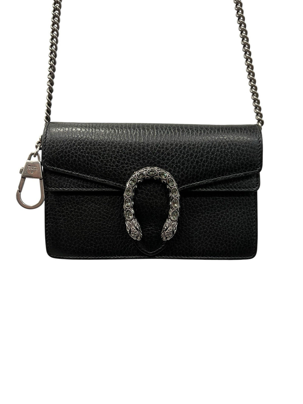 Gucci Dionysus Mini Black Leather Wallet On Chain