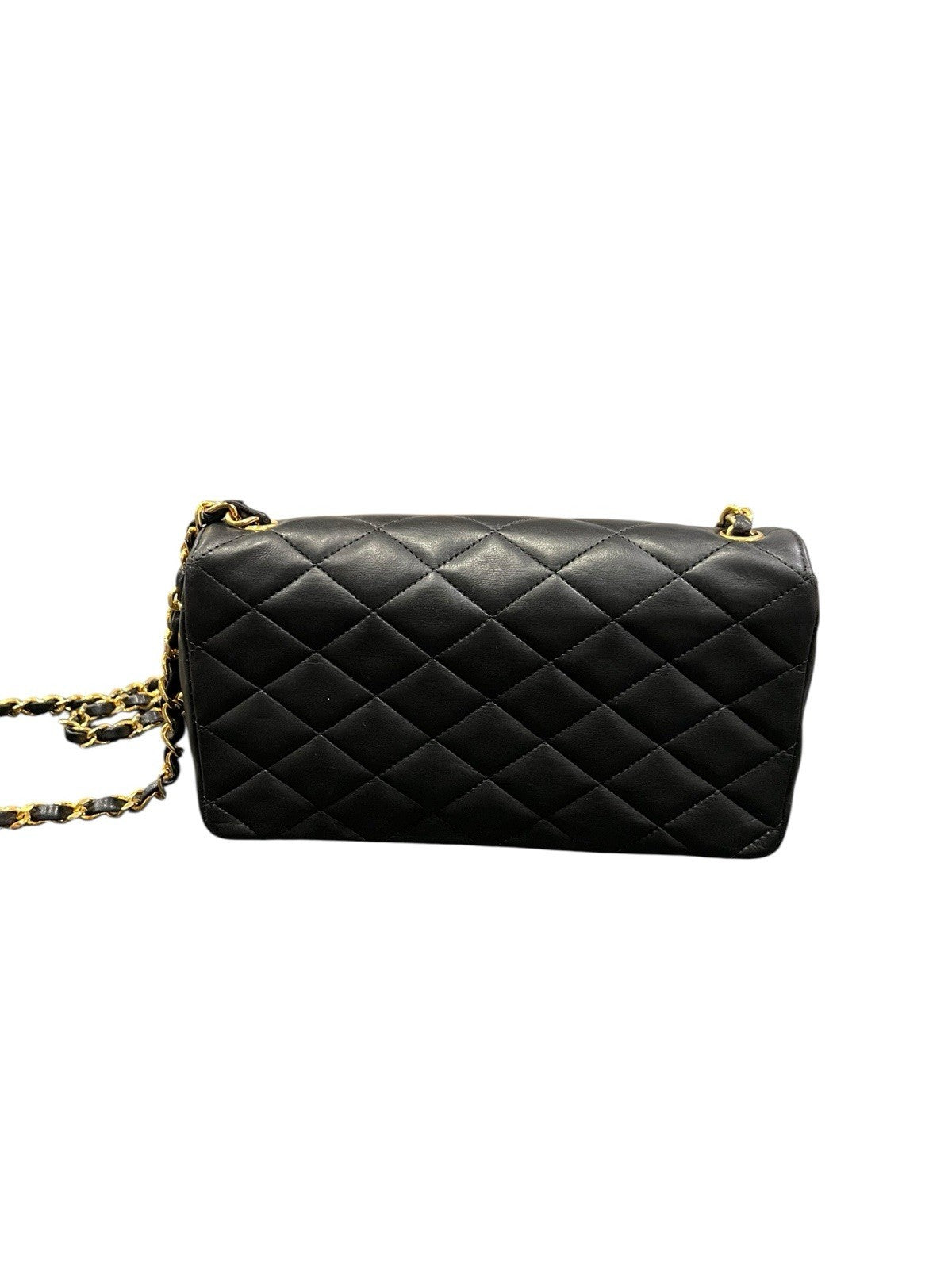 Chanel Vintage 24k Gold Plated Rectangular Single Flap Chain Bag