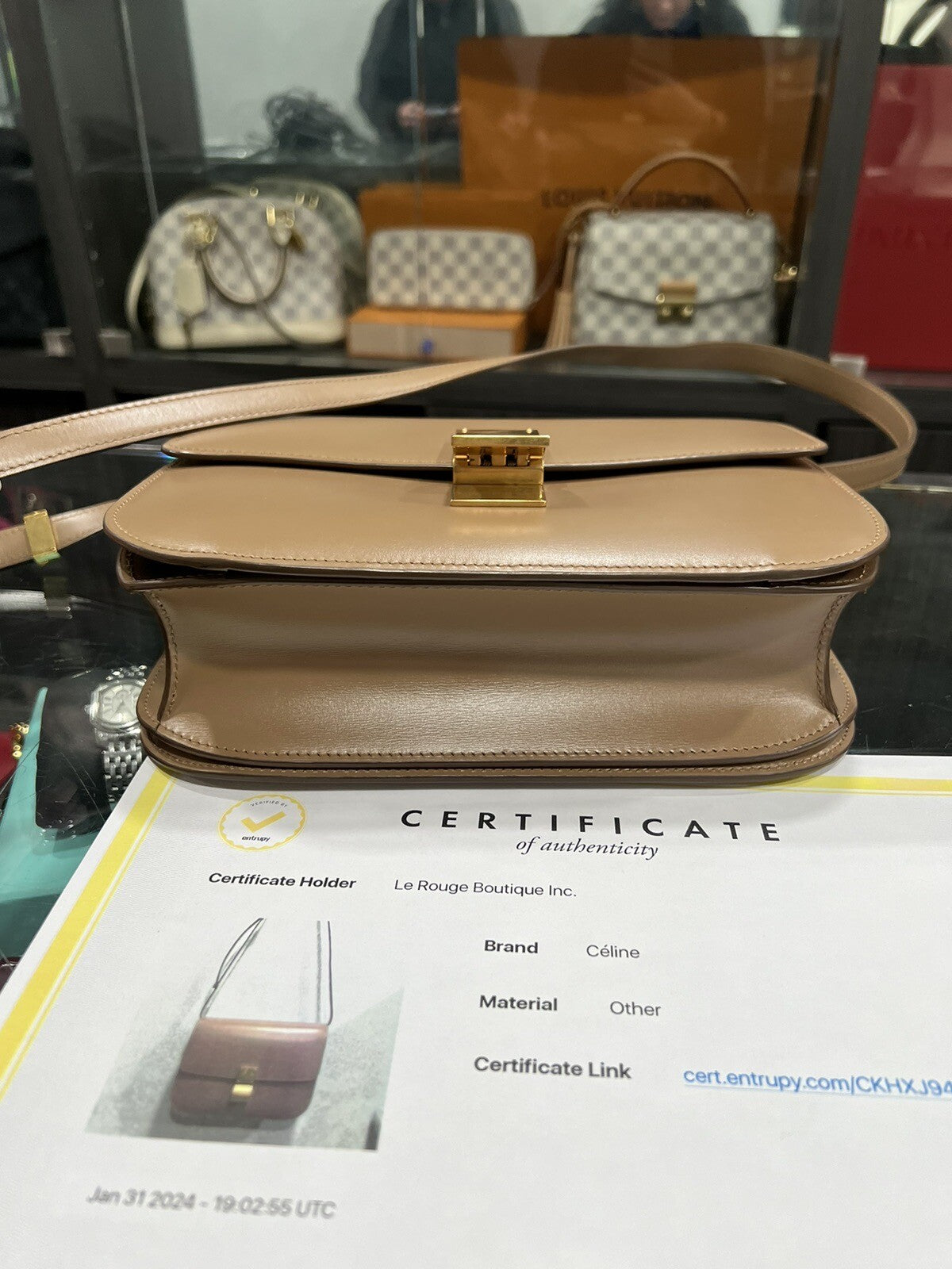 Celine Medium Classic Box Bag W/Certificate & Tags