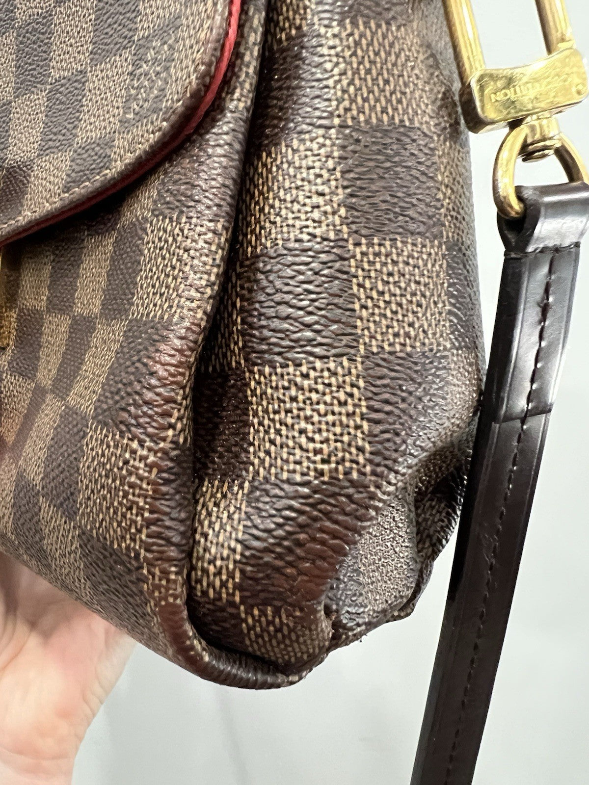 Louis Vuitton Damier Ebene Croisette Crossbody W/Authenticity