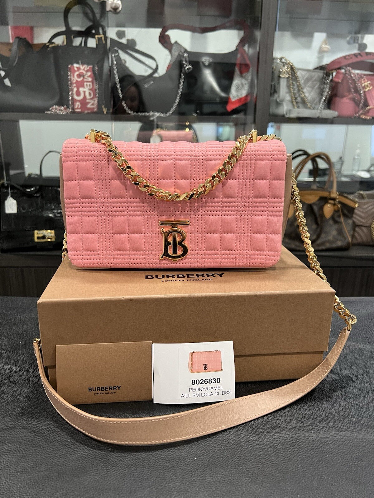 Burberry Lola Peony/Camel Small