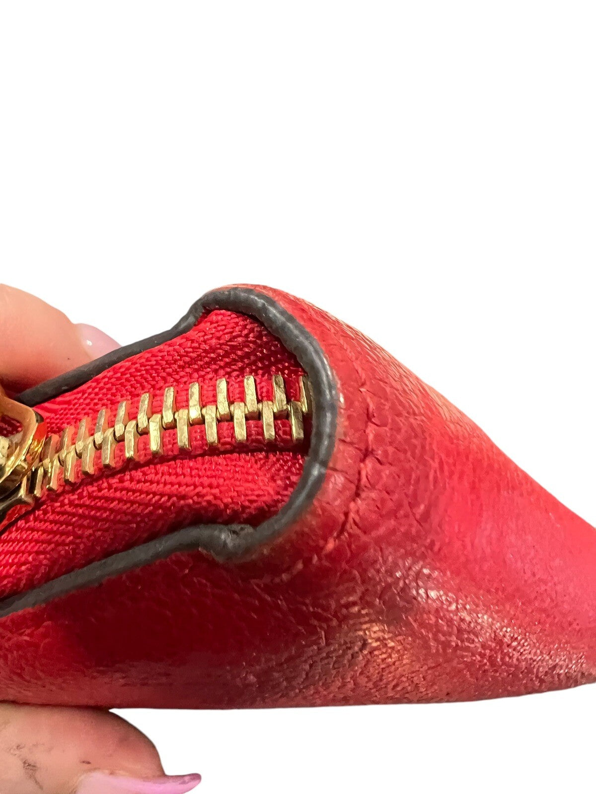 Louis Vuitton Cerise Monogram Empreinte Zippy Wallet W/Duster