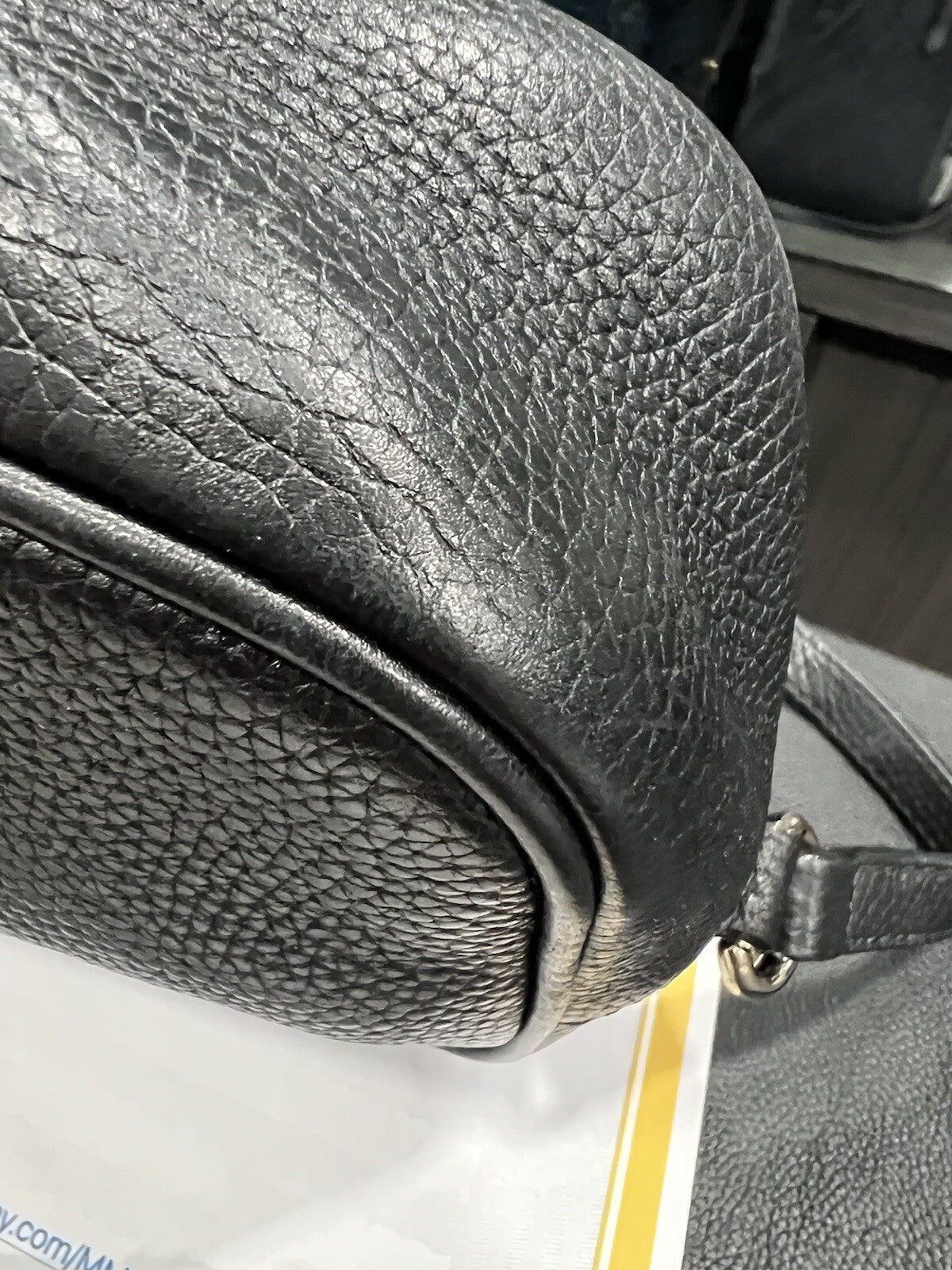 Gucci Black Leather Disco Crossbody Bag With Certificate Of Authenticity