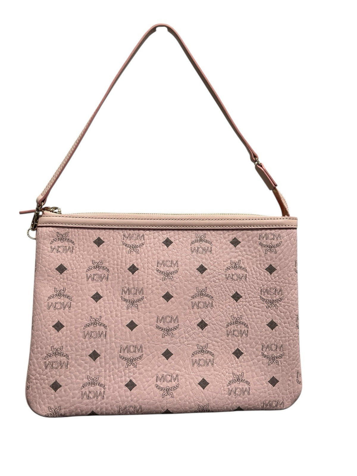 MCM Pink/Grey Insert Pouch Bag (NWOT) Authentic