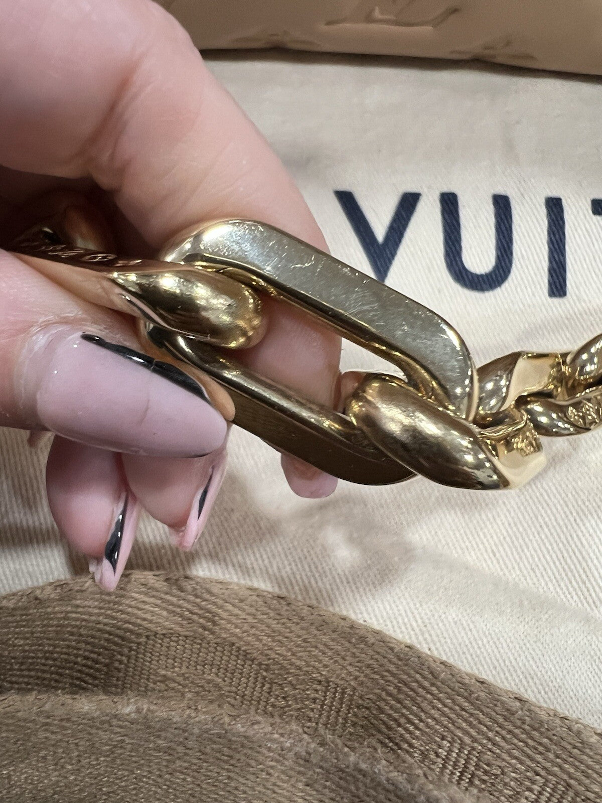 Louis Vuitton Camel Coussin PM W/Duster