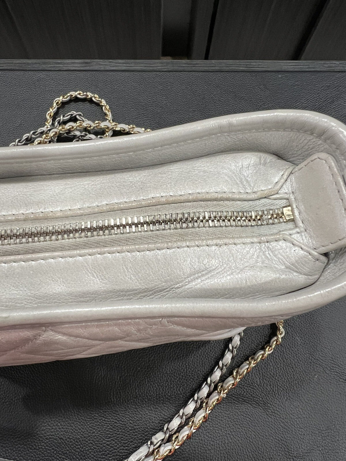 Chanel Gabrielle Small Taupe Multi Chain Bag W/Certificate Of Authenticity