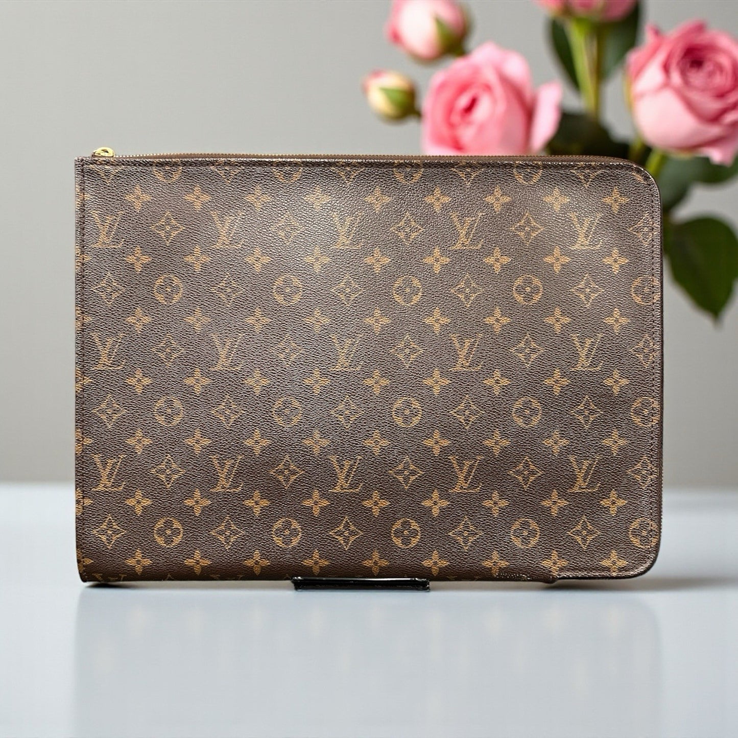 Louis Vuitton Poche Documents Portfolio Case W/Duster & Authenticity