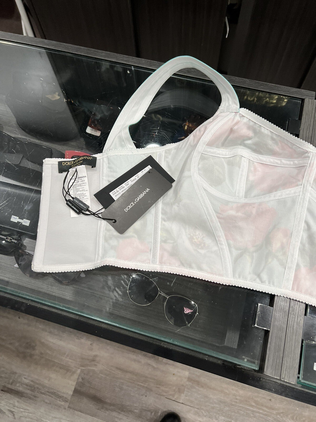 Dolce & Gabbana Floral Crop Corset Bustier NWT Size 42/US6 Retail $1195