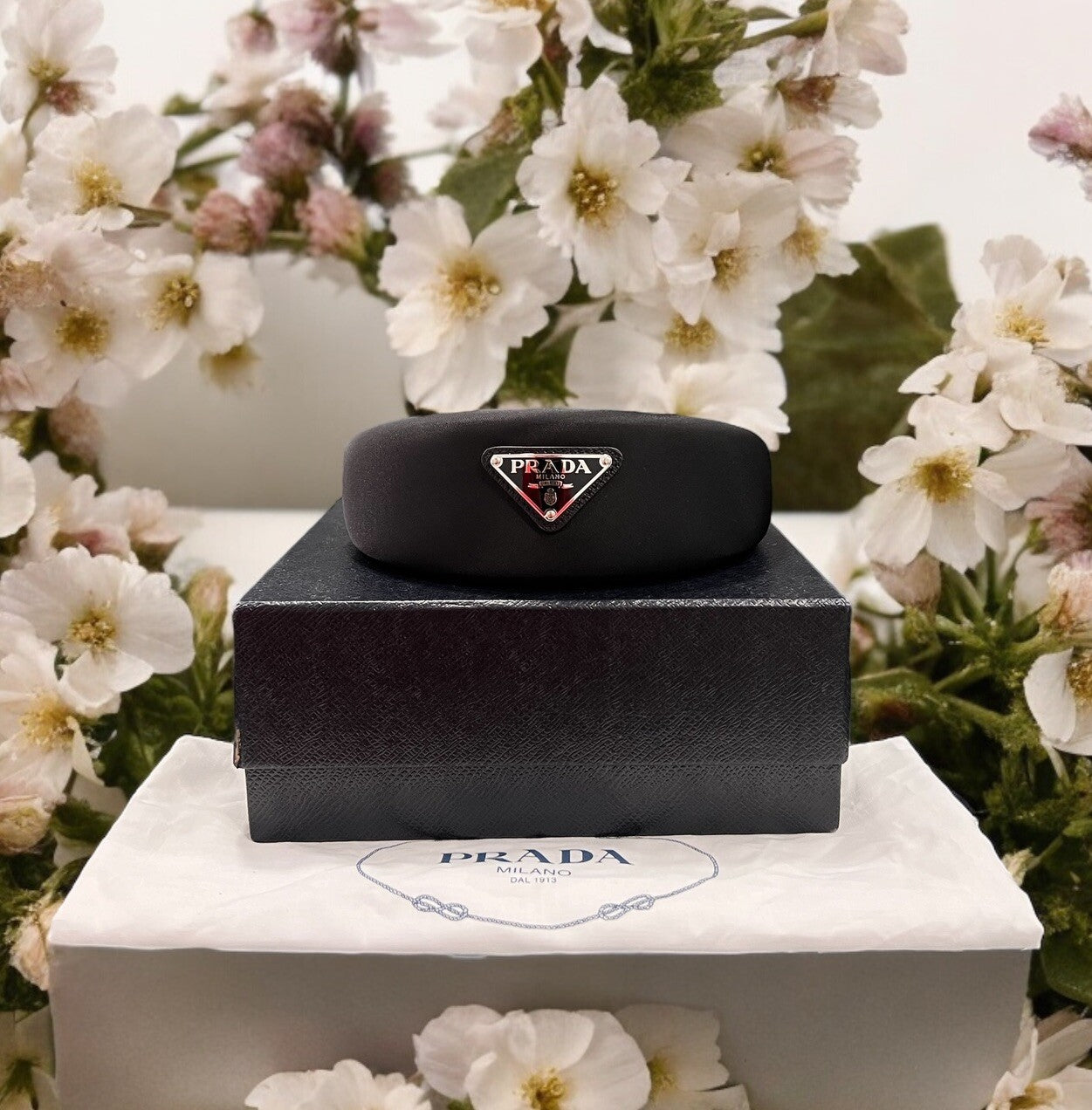 Prada Re-Nylon Padded Headband Box & Duster