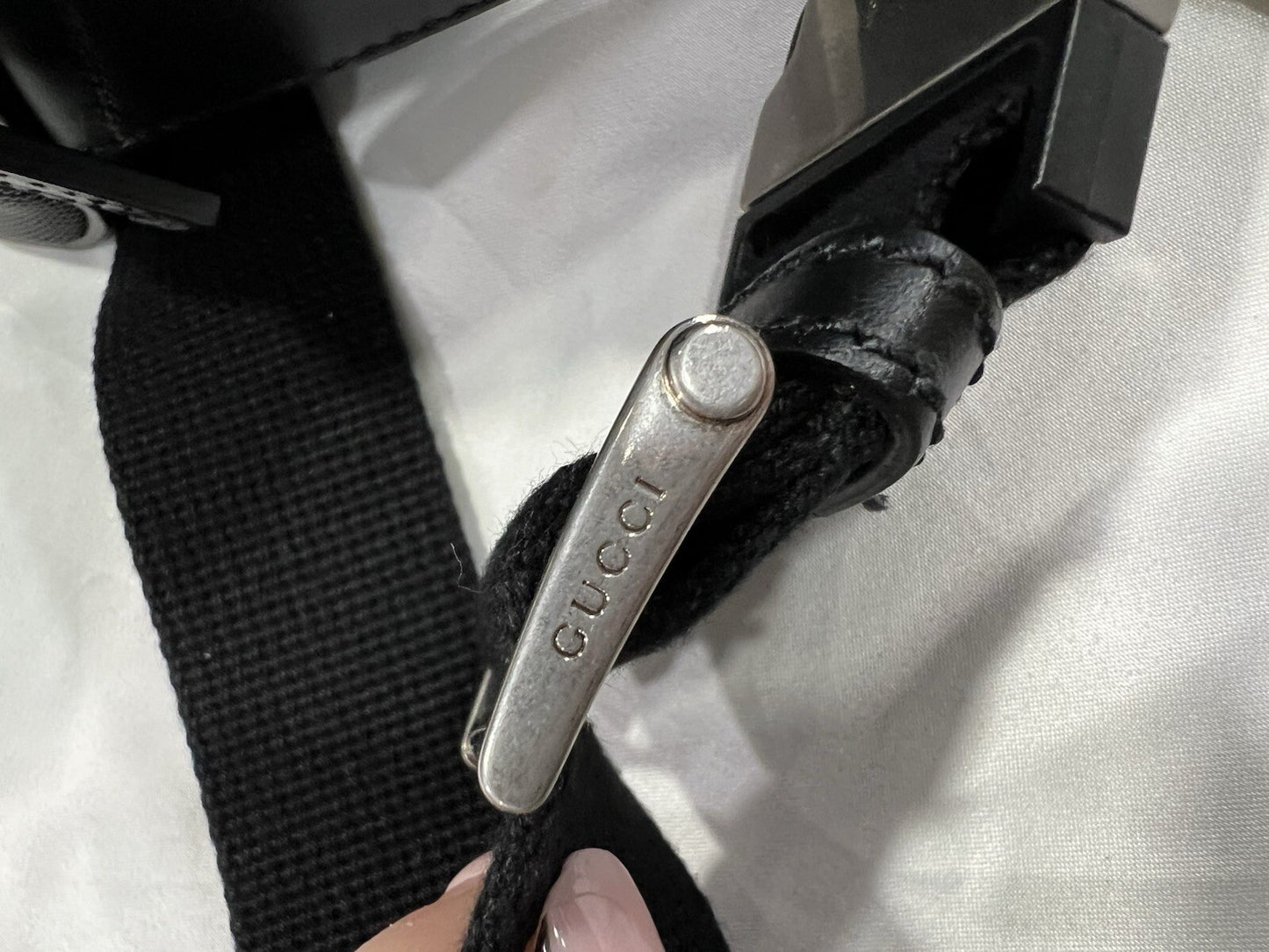 Gucci Techno Web Stripe Belt Bag W/Duster & Authenticity