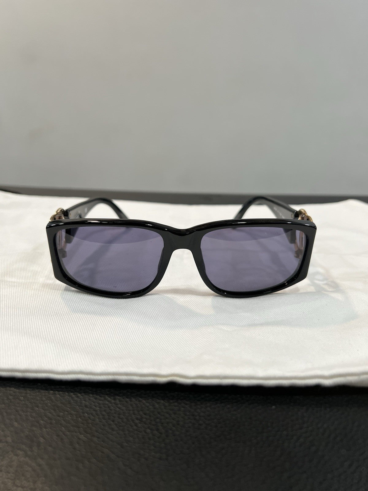 Chanel Cocomark Sunglasses Gold CC Logo Made In Italy 02461 94305 AUTHENTIC