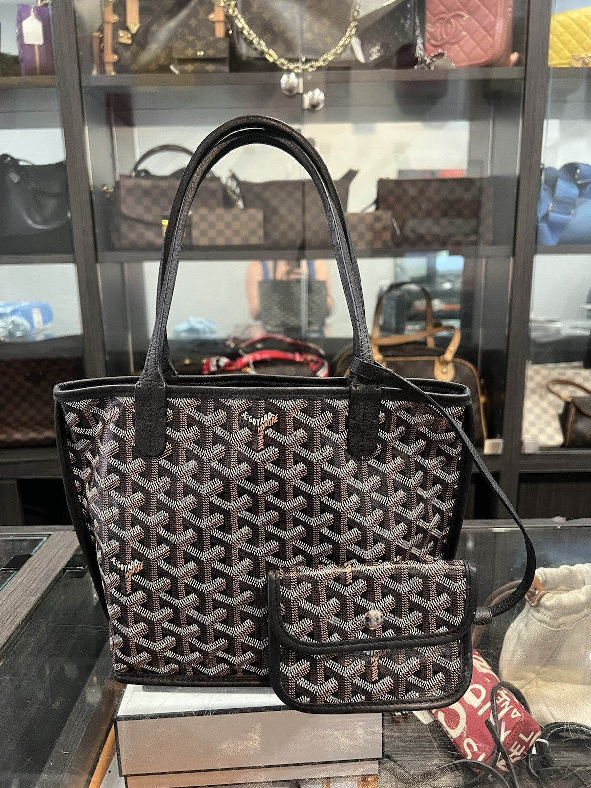 Goyard Anjou Pm Reversible Tote Bag Goyardine Certificate Of Authenticity