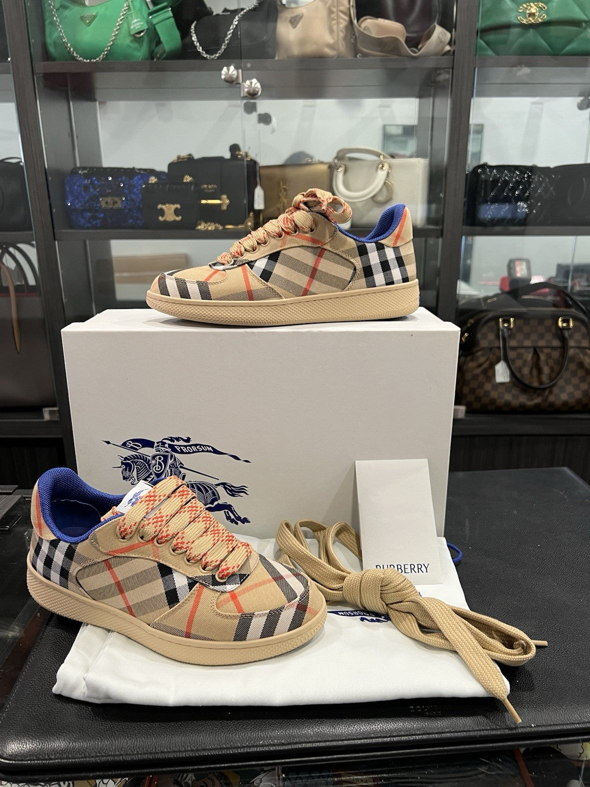 Burberry Check Terrace Sneakers Size 38/US8