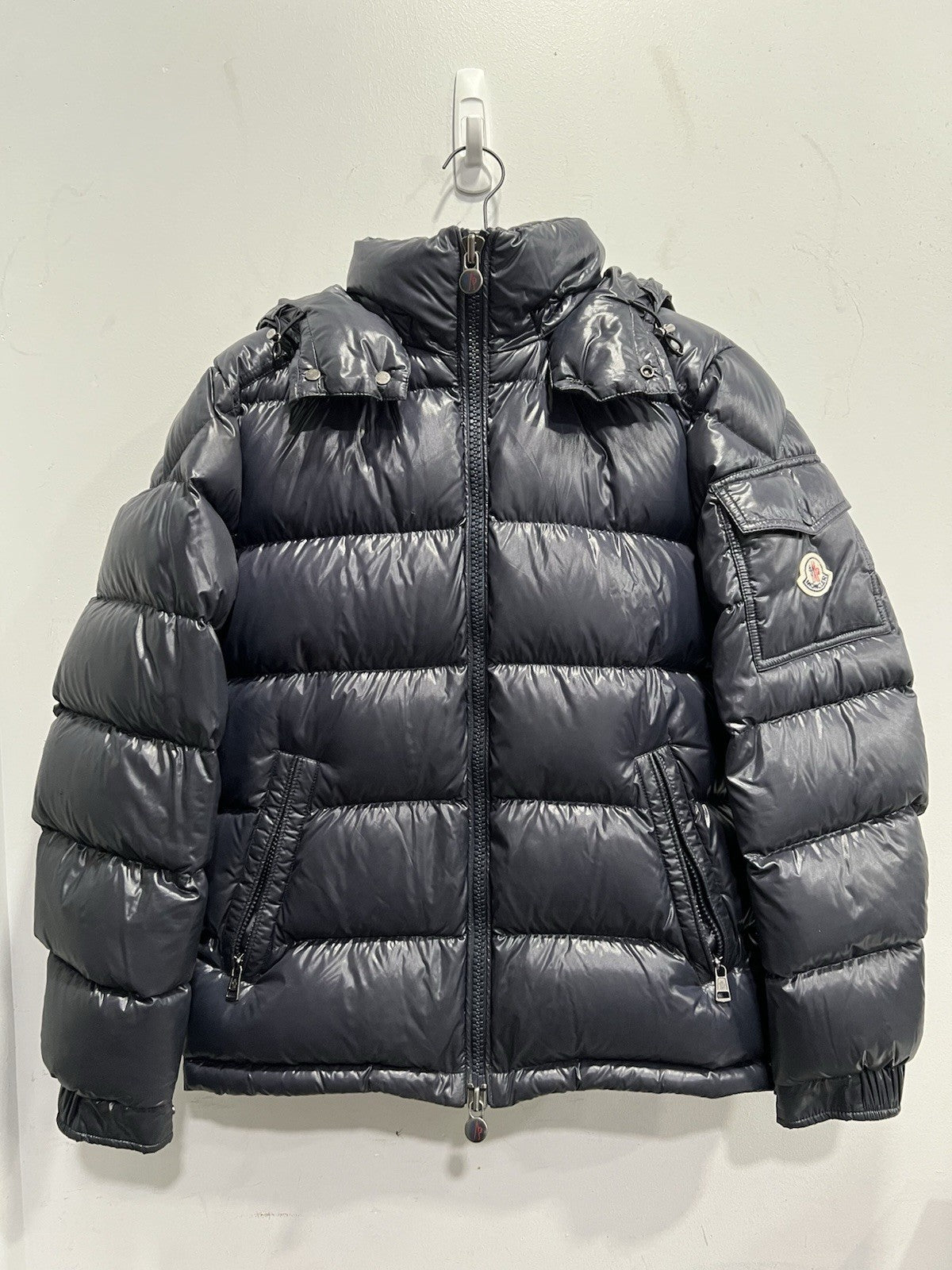 Moncler Men's Navy Maya Giubbotto Down Jacket Size 1/S Retail $1950 AUTHENTIC!