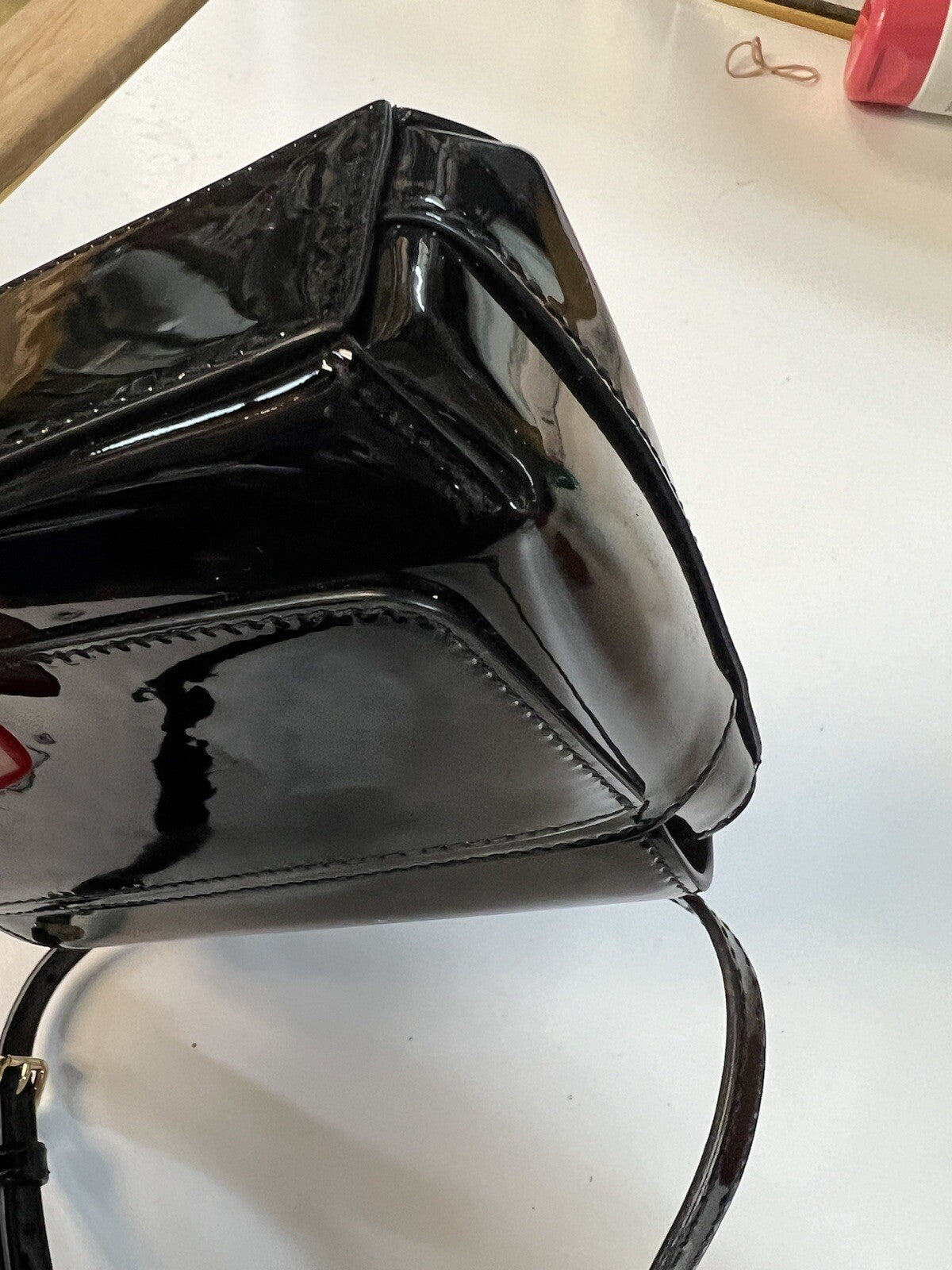 Dolce & Gabbana Mini Nero/Blk Patent Top Handle Bag