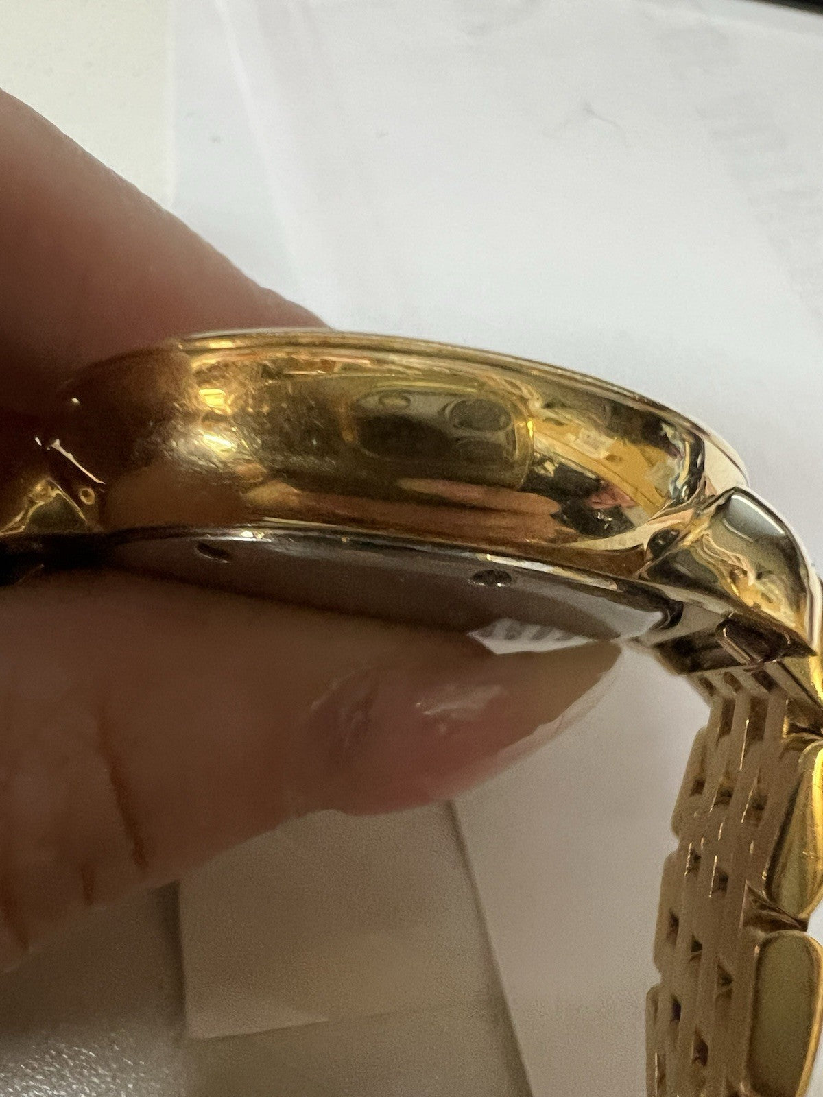 Michele 18k Gold Plated Diamond Bezel Chronograph MW21A01B0968