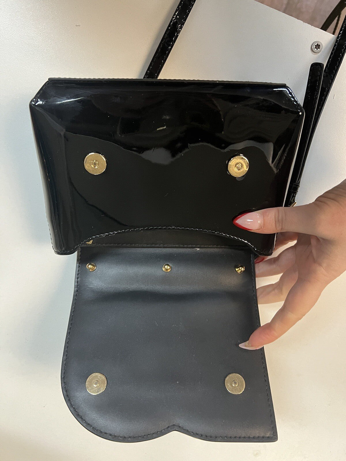 Dolce & Gabbana Mini Nero/Blk Patent Top Handle Bag