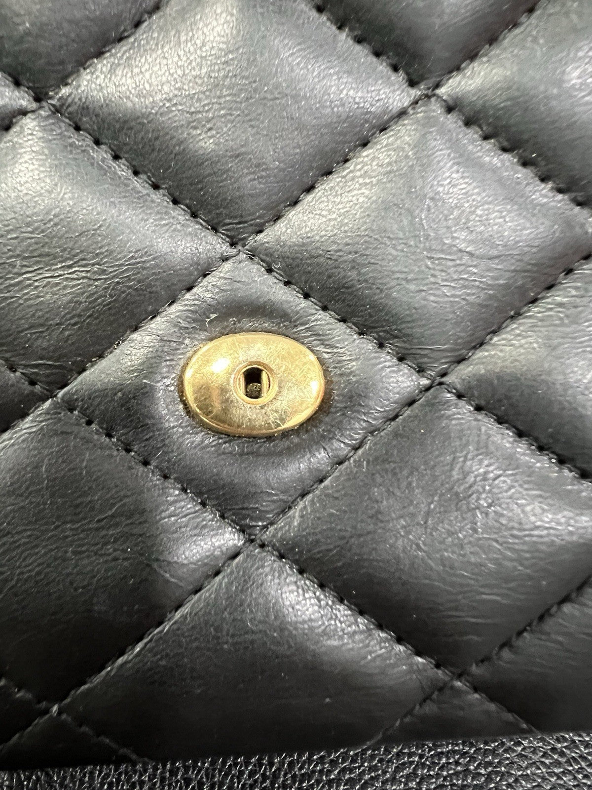 Chanel Vintage 24k Gold Plated Rectangular Single Flap Chain Bag