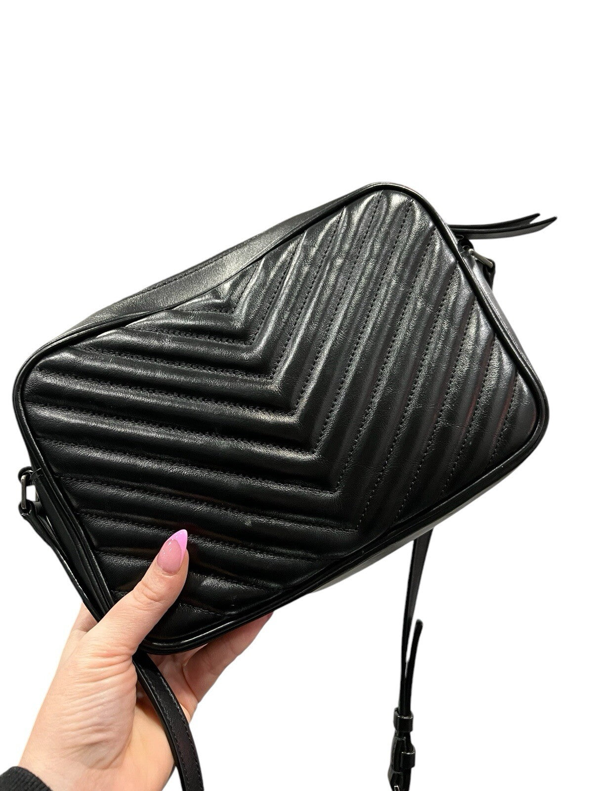 YSL Saint Laurent Black Lou Camera Bag