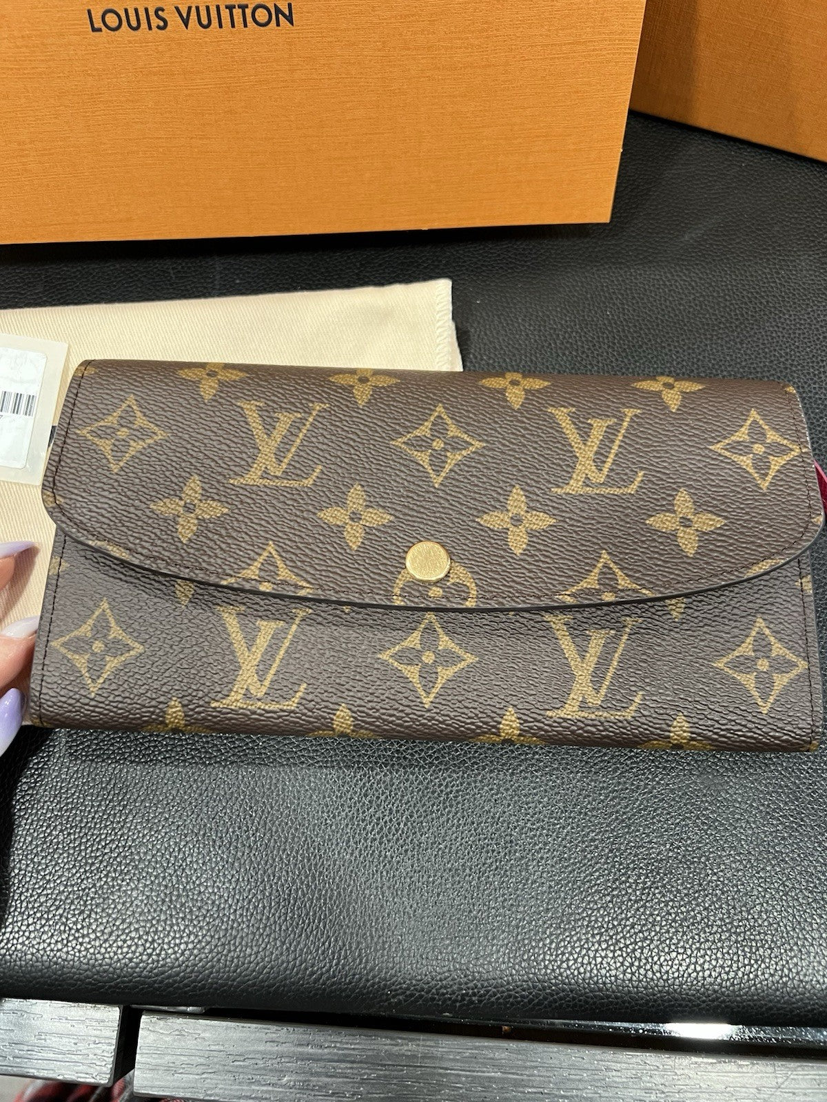 Louis Vuitton Emilie Wallet Complete Set & Authenticity Monogram/Fuchsia