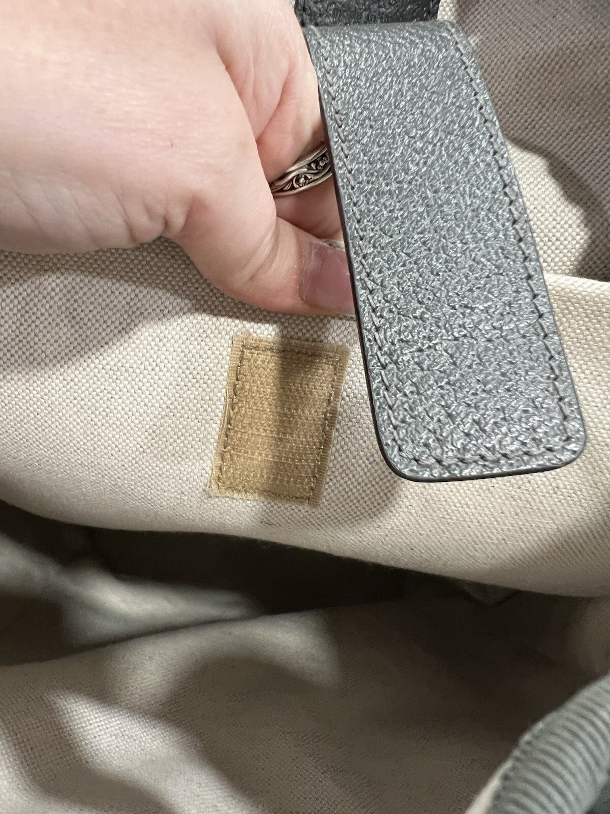 Gucci Ophidia Grey Backpack With Authenticity
