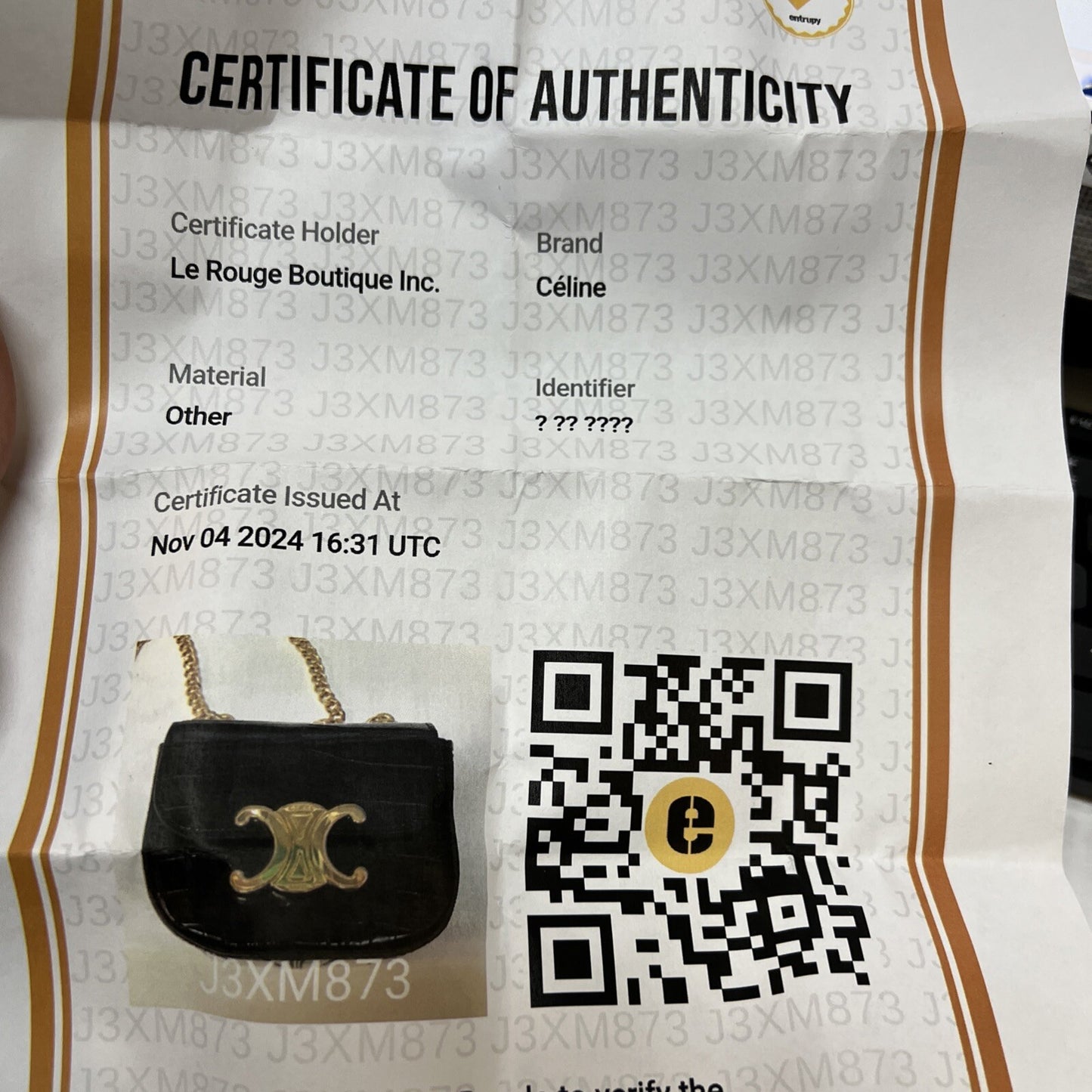 CELINE MINI CHAIN CLAUDE in NILOTICUS CROCODILE